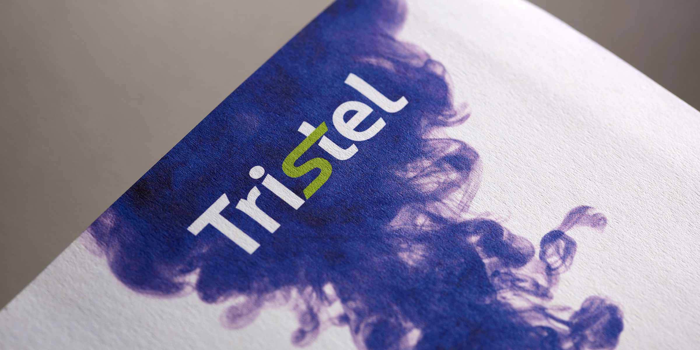 Tristel logo on purple background
