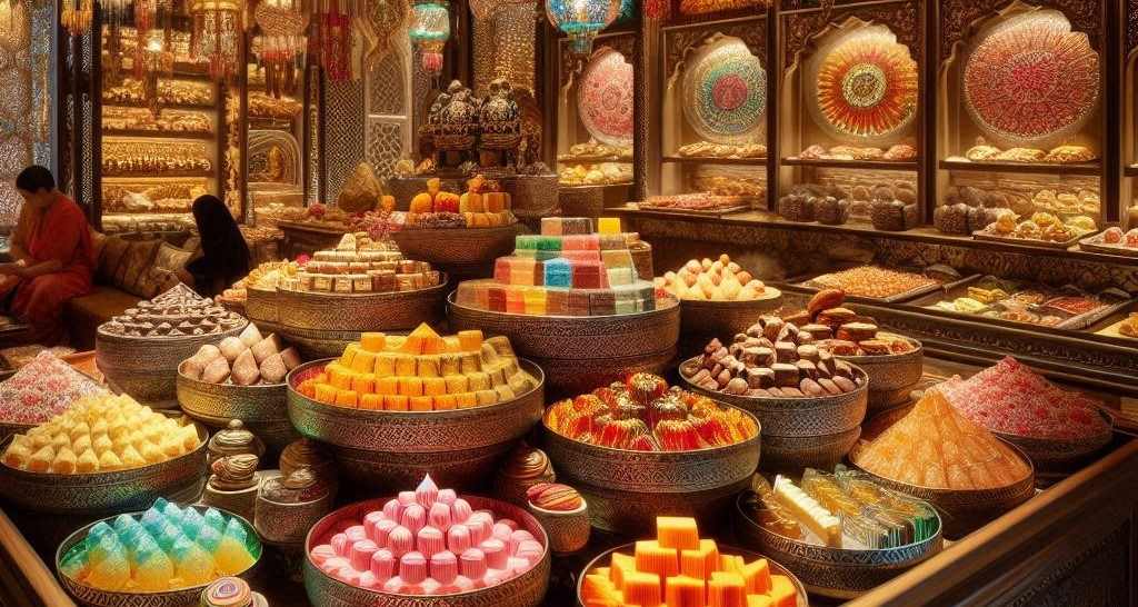 Picture illustrating asian sweets