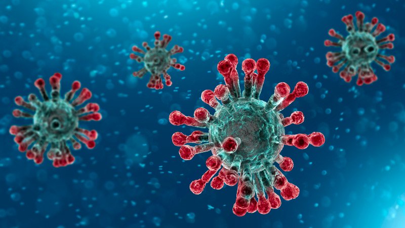 Coronavirus microscopic image