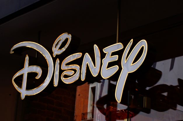 Walt Disney logo on sign 