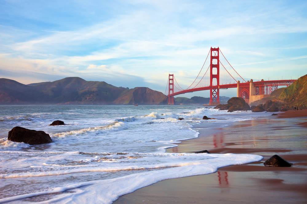 Golden Gate bridge in California