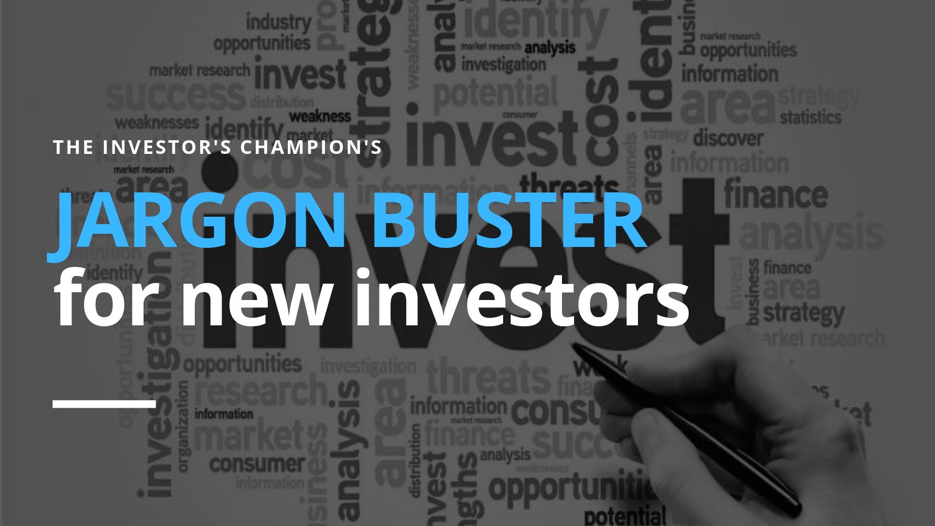 Investor's Champion logo banner image Jargon Buster