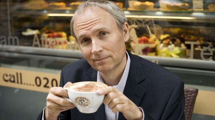 Chairman Luke Johnson in a Patisserie Valerie store