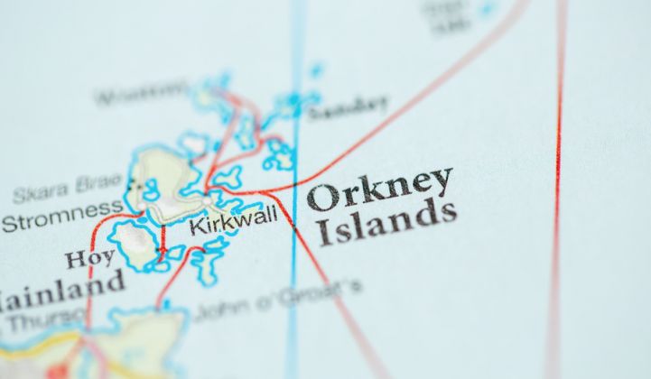 Map of Orkney Islands