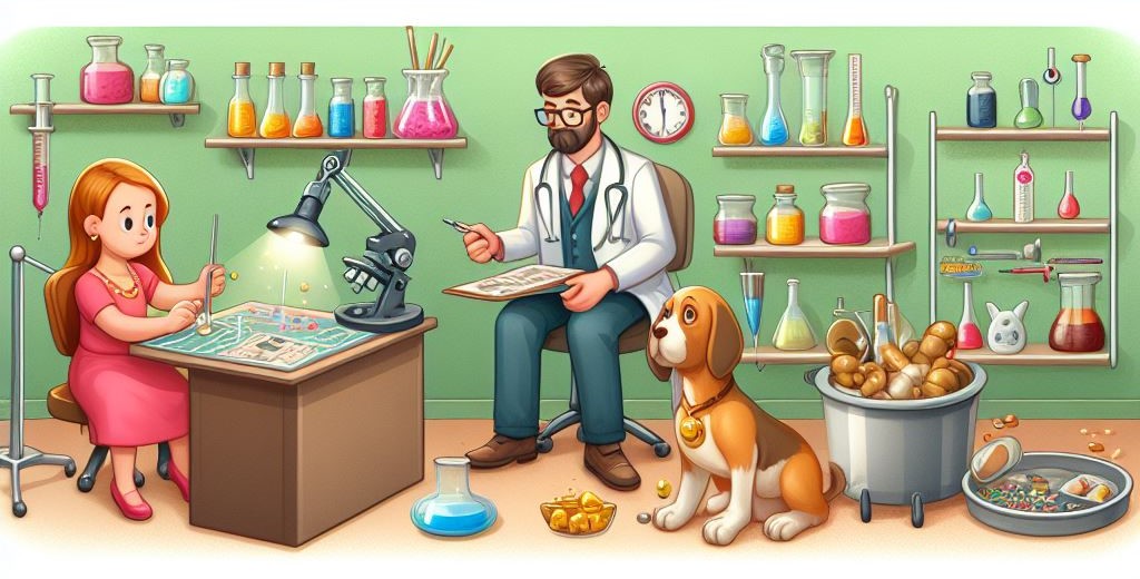 Image illustrating pawnbroker and a vet