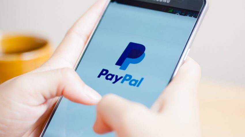 PayPal mobile app being used on a phone