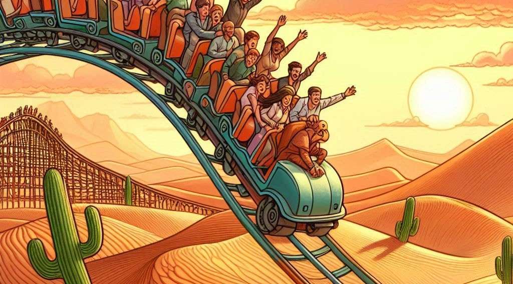 Rollercoaster in the desert