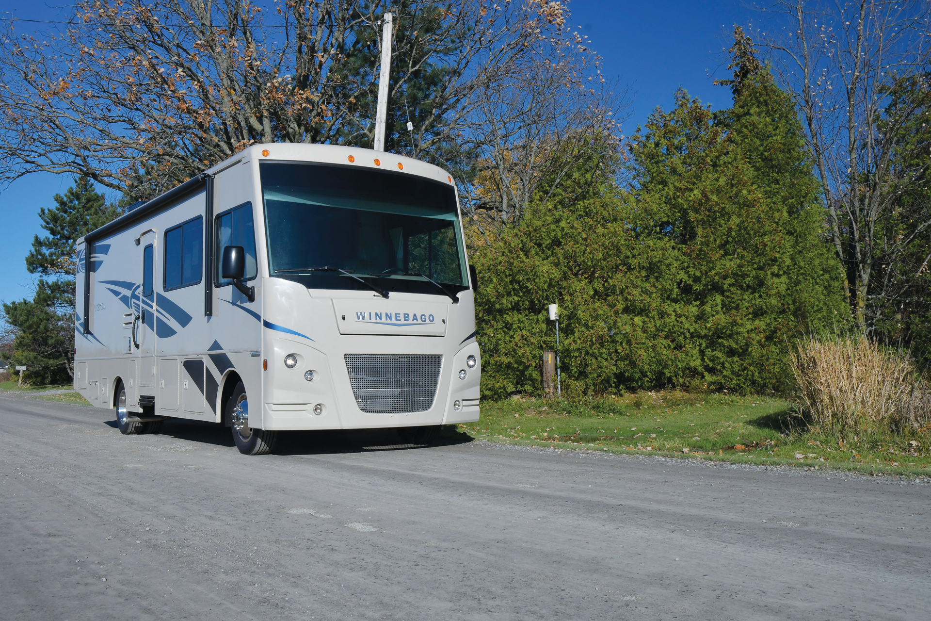 Large Winnebago RV driving in the US