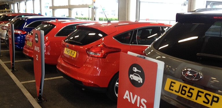 Avis Budget car rental pick up at Heathrow Airport
