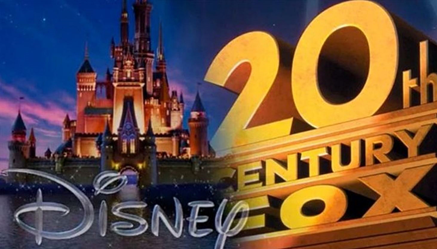 Walt Disney logo with Cinderella castle and 21st Century Fox spotlight logo